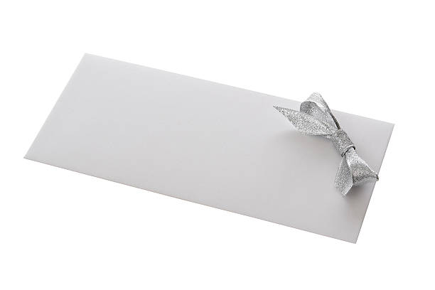 istock Isolated shot of white envelope with decoration on white background 120929804
