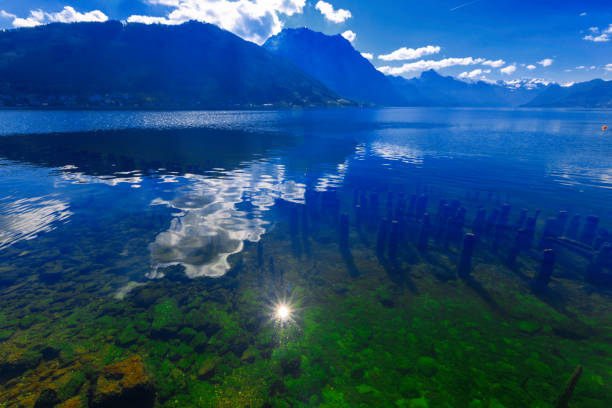 Beautiful View of Bavarian Alpine lake