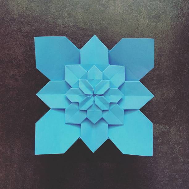 Origami multicolored polyhedron.