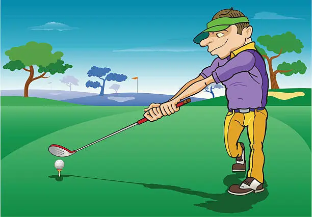 Vector illustration of Golfer