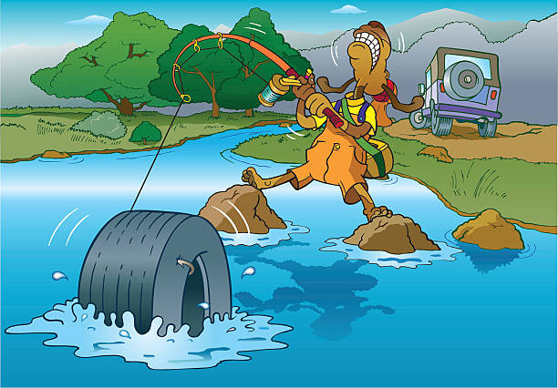 856 Dog Fishing Illustrations & Clip Art - iStock | Man dog fishing