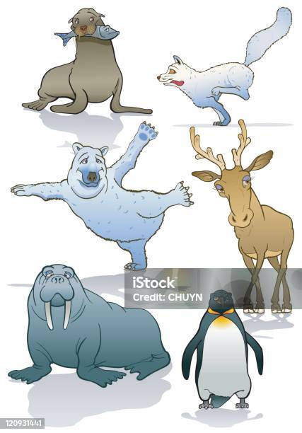 Polar Zwierząt - Stockowe grafiki wektorowe i więcej obrazów Białe tło - Białe tło, Chłodny, Ciało zwierzęcia