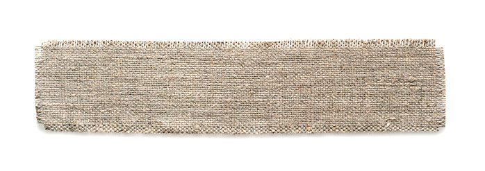 Sackcloth Piece isolated on a white background.