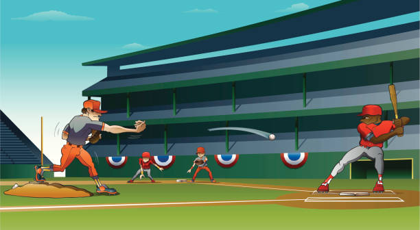 illustrations, cliparts, dessins animés et icônes de ligues majeures show - manche de baseball