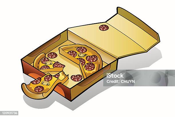 Fatias De Pizza - Arte vetorial de stock e mais imagens de Caixa de Pizza - Caixa de Pizza, Comida de Viagem, Alimentação Não-saudável