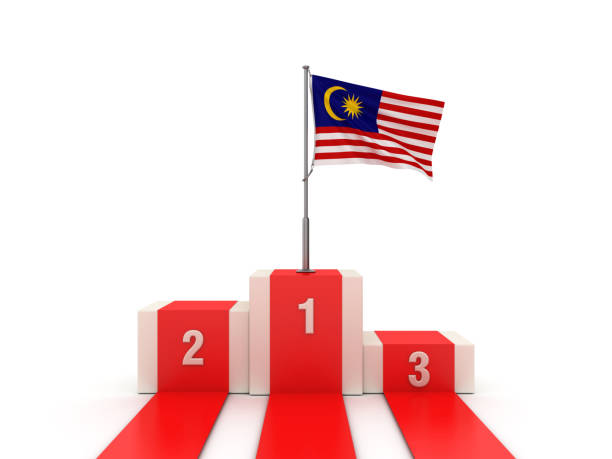 istock MALAYSIAN Flag on Podium - 3D Rendering 1209317887