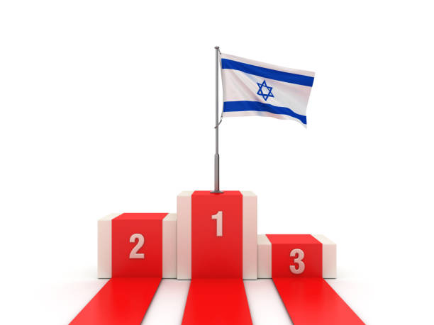 istock ISRAELI Flag on Podium - 3D Rendering 1209318716