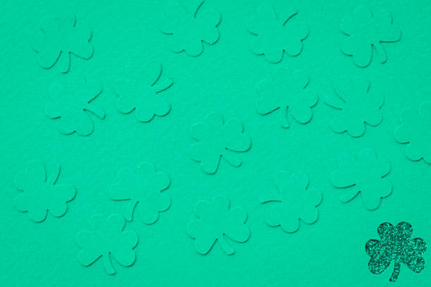 istock St Patrick's day background with shamrock clover leaf, Irish festival symbol, selective focus 1209323875
