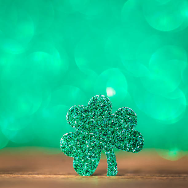 istock St Patrick's day background with shamrock clover leaf, Irish festival symbol, selective focus 1209323891