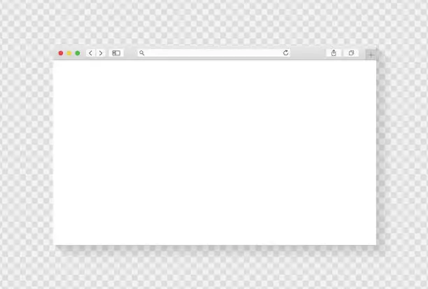 Vector illustration of Modern browser window design isolated