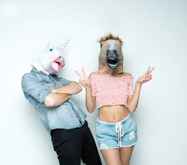 istock Young women hipster wearing costume 1209332238