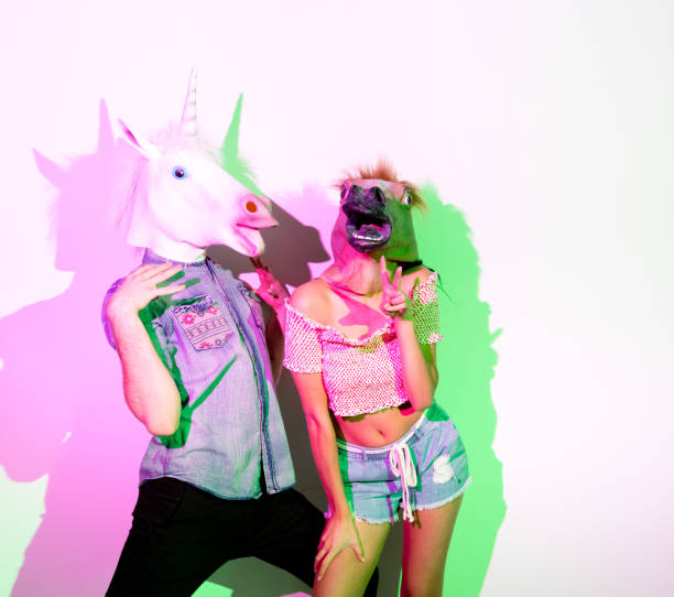 istock Young women hipster wearing costume 1209332276