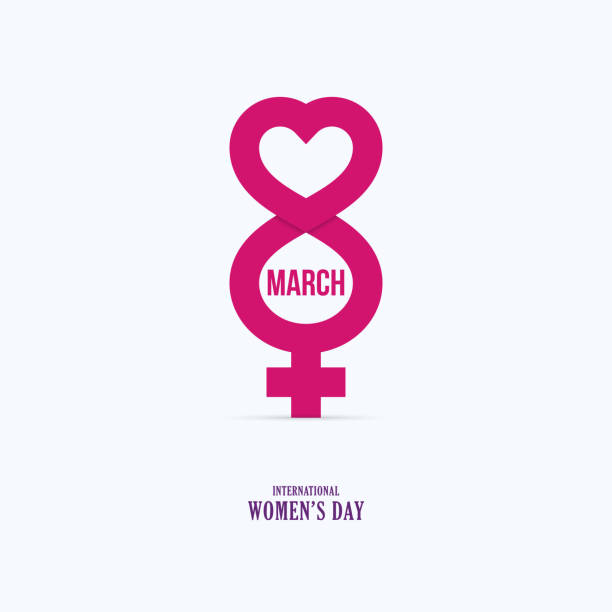 8 March icon with venus, Womens Day lettering 8 March vector icon with venus gender symbol. International Womens Day lettering. Womens Day banner design. motto stock illustrations
