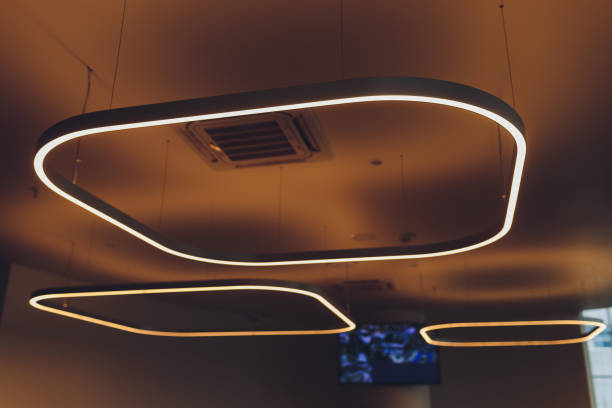 istock interior modern light in shopping mall futuristic ceiling with lighting. 1209334014
