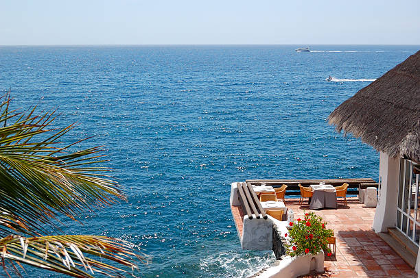 istock Open-air restaurant with a view on Atlantic Ocean 120933858