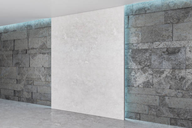 istock Contemporary gray gallery interior 1209349052