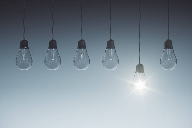 istock Row of glowing lamps 1209349831