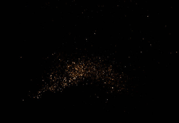 Golden sparkles at night