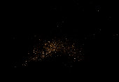 Golden sparkles at night