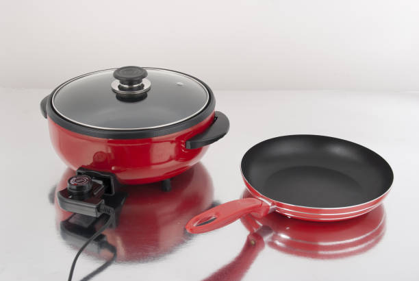 istock Antiaderente red electric skillet and pan. 1209354975
