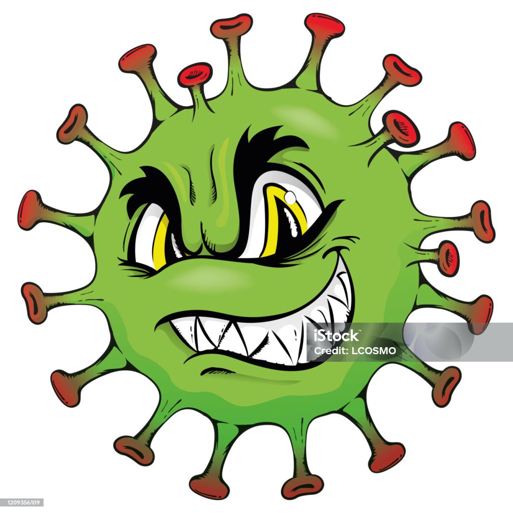 Ilustración de Ilustración De Dibujos Animados Corona Virus Un  Microorganismo O Monstruo y más Vectores Libres de Derechos de Coronavirus  - iStock