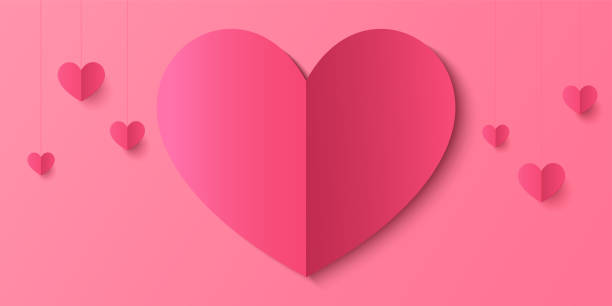 istock Love pattern on pink background, sweet love, valentine card or poster template、banner. 1209364266