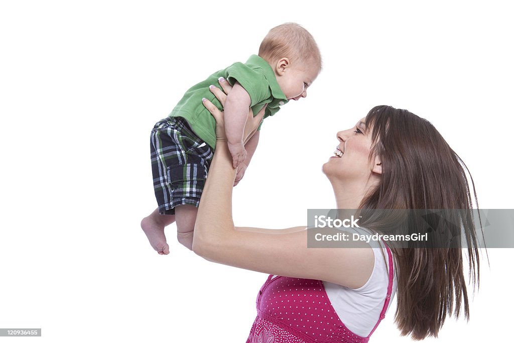 Alegre madre y niño - Foto de stock de 0-11 meses libre de derechos