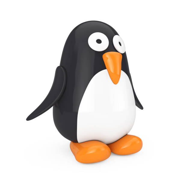istock Cute Black and White Toy Cartoon Penguin. 3d Rendering 1209383937