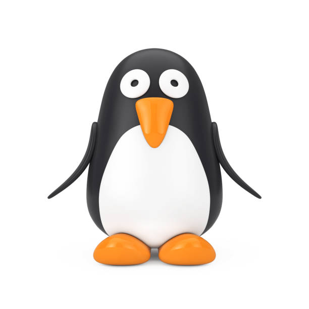 istock Cute Black and White Toy Cartoon Penguin. 3d Rendering 1209384105