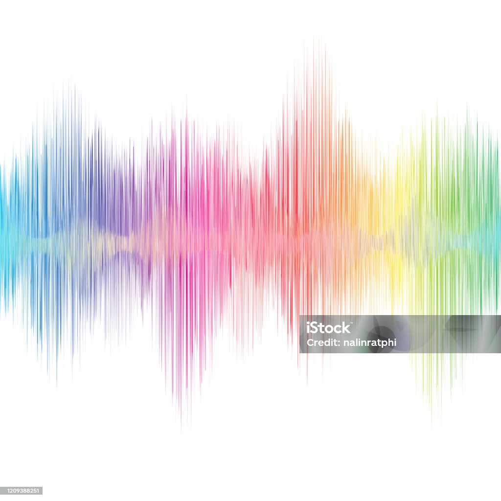 Audio Spectrum Abstract Beautiful Audio Spectrum On White Background Stock Illustration ...