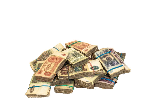 istock A pile of Soviet money sample 1961 on a white background. 1209388444