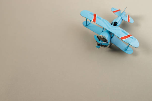 istock Model plane,airplane on pastel color background 1209389323