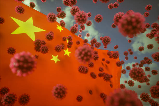 virus infects china - china covid imagens e fotografias de stock