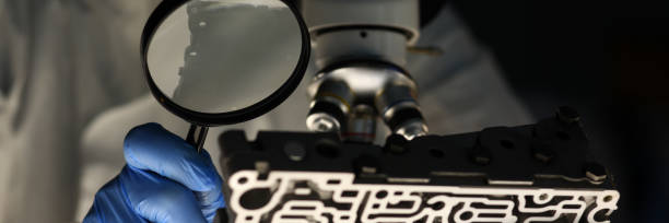 istock Worker making diagnostics of valve body 1209394925