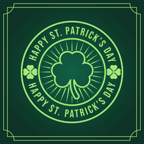 ilustraciones, imágenes clip art, dibujos animados e iconos de stock de ilustración vectorial del día de san patricio. plantilla de diseño plano vectorial happy st. patrick's day - día de san patricio