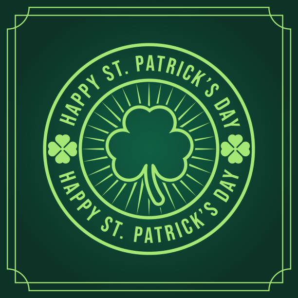 ilustrações de stock, clip art, desenhos animados e ícones de st. patrick's day vector illustration. happy st. patrick's day vector flat design template - st patrick’s day