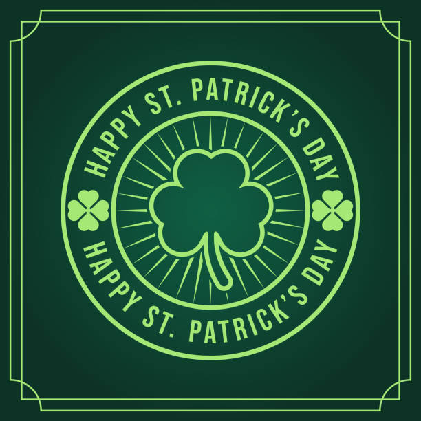 St. Patrick's Day Vector Illustration. Happy St. Patrick's Day vector flat design template St. Patrick's Day Vector Illustration. Happy St. Patrick's Day vector flat design template for background, banner, poster, greeting card. Happy St. Patrick's Holiday celebration. gold or aquarius or symbol or fortune or year stock illustrations