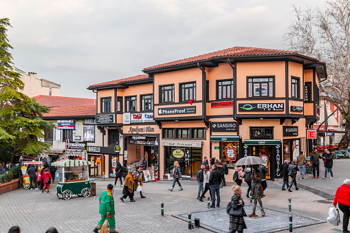 Bursa, Turkey - December 27, 2019: Cityscape from Bursa city center, the 4th largest city of Turkey, located in Marmara region.