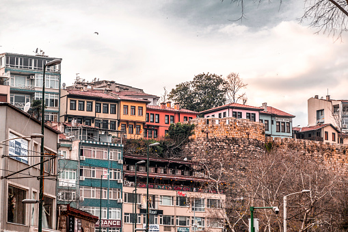 Bursa, Turkey - December 27, 2019: Cityscape from Bursa city center, the 4th largest city of Turkey, located in Marmara region.