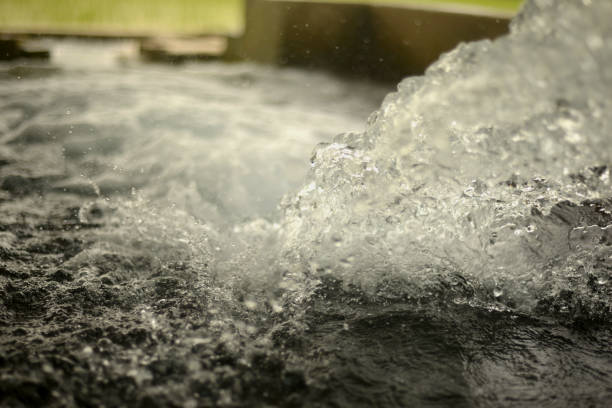 istock Running tubewell fresh water in fields during summer 1209407950