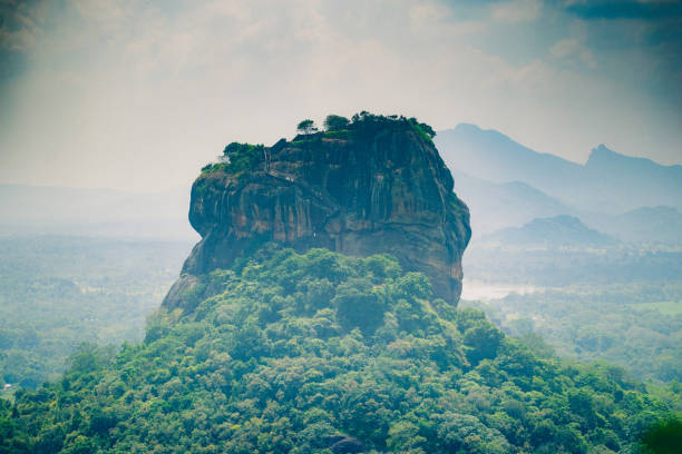 Beautiful Lions Rock View From Ancient Pidurangala Temple Rock
