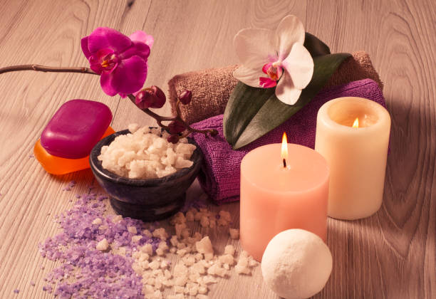istock Spa nature products. Sea salt and soap 1209412012