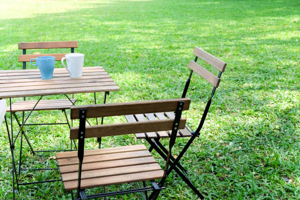 istock Tea time in house garden. 1209414079