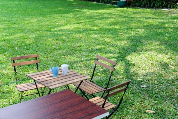 istock Tea time in house garden. 1209414087