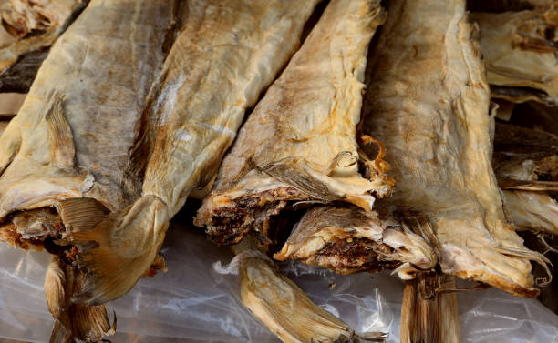 istock Dried Stockfish for sale 1209417903