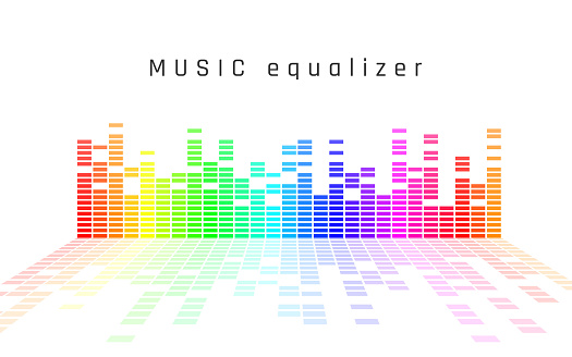 Music equalizer. Dynamic volume. Vector illustration.