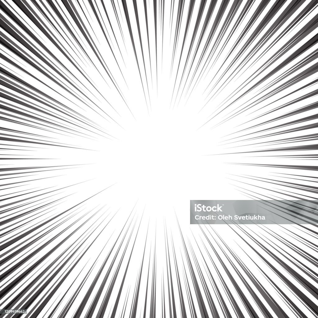 Comic Book Background Black And White Radial Lines Speed Frame Element Of  Speed Or Superhero Vector Illustration Stock Illustration - Download Image  Now - iStock