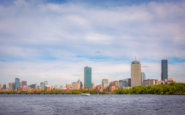 istock Boston Cityscape Skyline over Charles River on a sunny day 1209422563