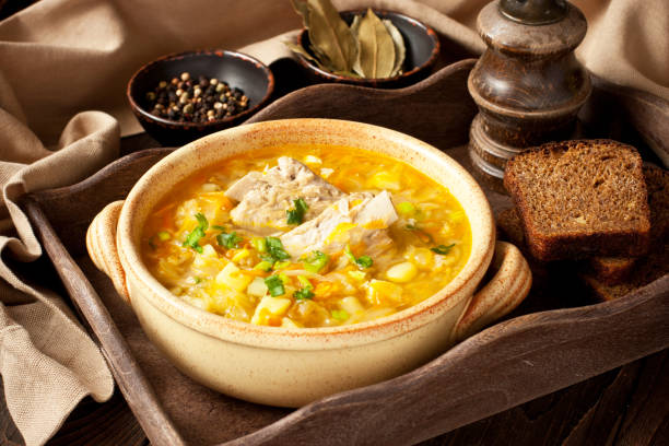 istock Traditional Russian soup shchi with  sour cabbage 1209428600