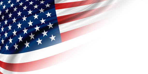USA or america flag background with copy space